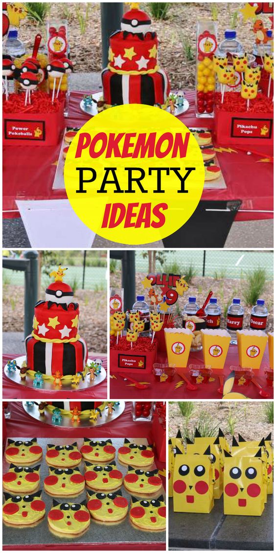 Pokemon Theme for a Kid's Birthday Party  Pokemon party decorations,  Pokemon birthday party, Pokemon party