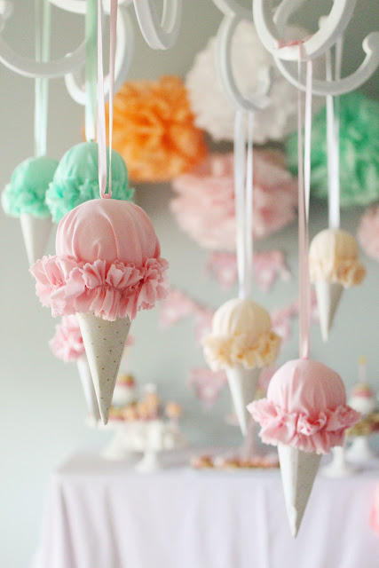 Make Adorable Ice Cream Cone Party Decorations Craft Gossip